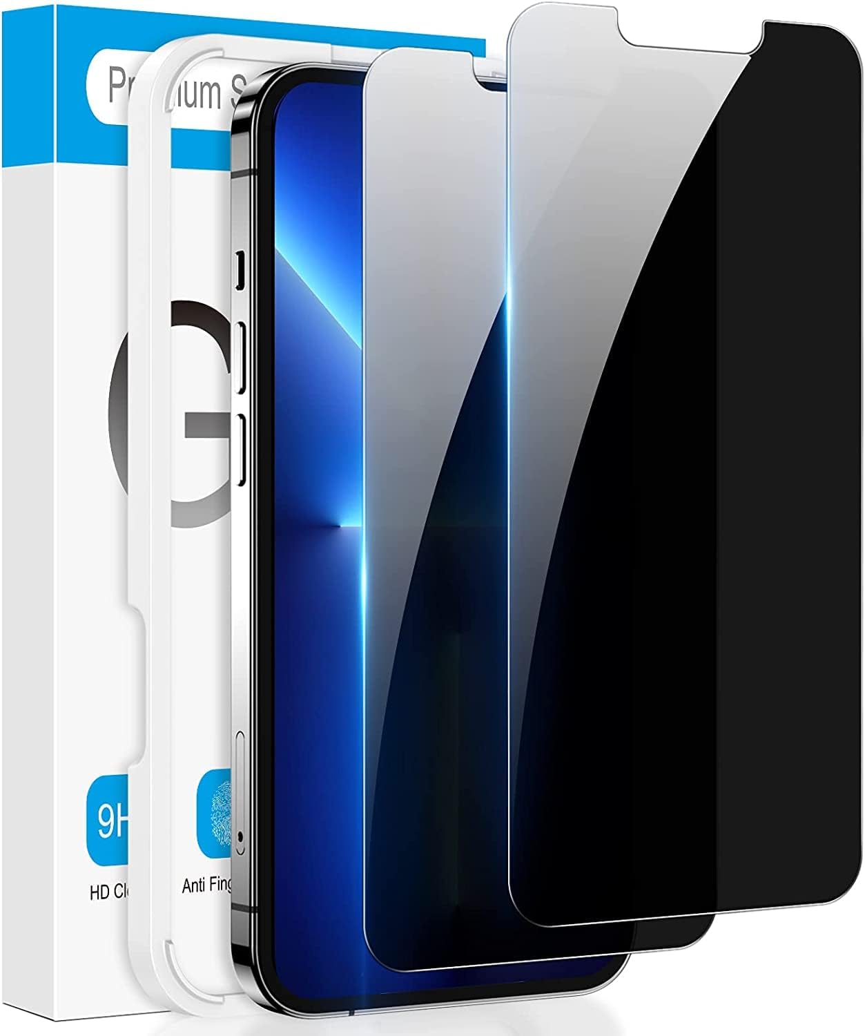 Fotbor for iPhone 14 Pro Privacy Screen Protector, [2 Pack] Privacy Screen iPhone 14 Pro, Anti Spy Private Full Coverage, Shockproof Anti-Scratch 9H Tempered Gl