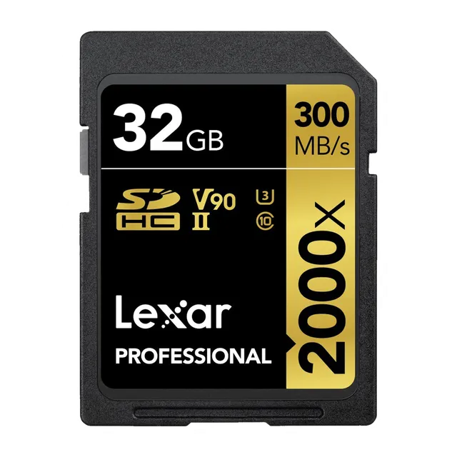 Lexar Professional 1800x GOLD Series SDHC 32GB Class 10 300MB/s Memory Card