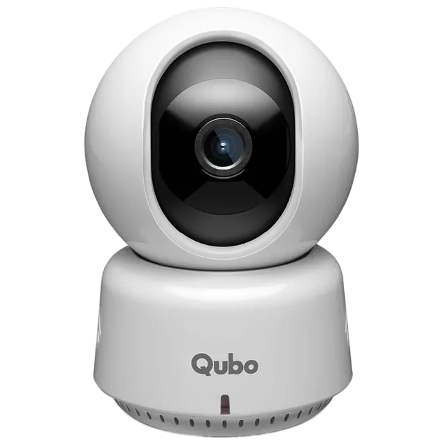 Qubo 360 Smart CCTV Security Camera (Advance AI Ditection with Motion Tracking and Google Assistant Support, OC- HCP01GW, White)